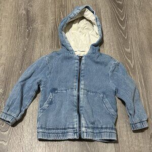 2T Cotton Denim Jacket Hooded